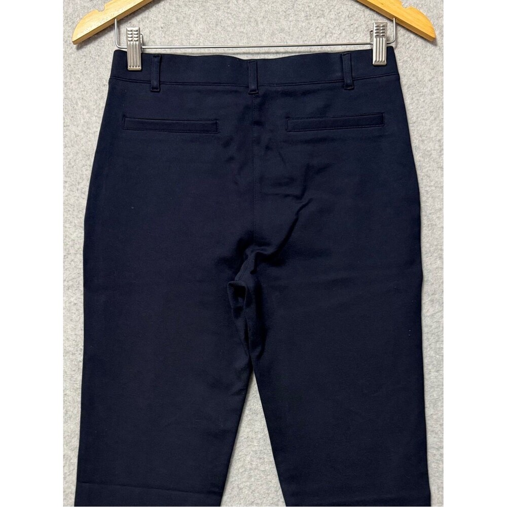 Quince Ultra Stretch Ponte Straight Leg Pants Size Medium Navy Ankle Length - Picture 6 of 10